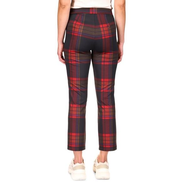 Sanctuary Womens Carnaby Red Plaid Kick Work Cropped Pants NWT - Picture 2 of 2